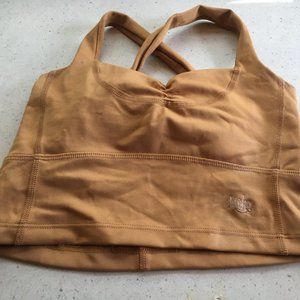 Mika Crop Top with Tie Back Size S Yellow/orange